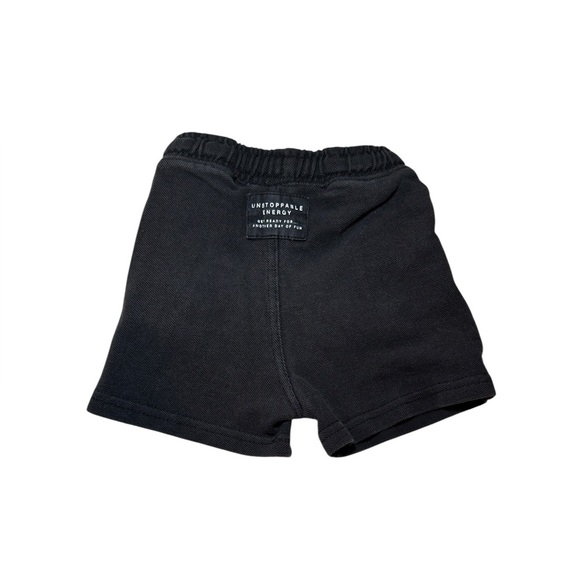 Zara Toddler Boy Black Straight Text Plush Shorts Size 2-3 Years - Picture 7 of 8
